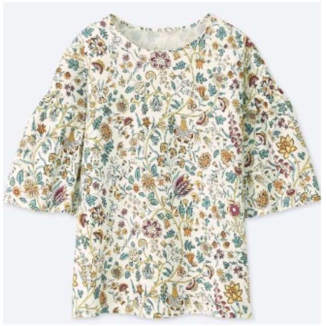 |UNIQLO| W’s Studio Sanderson for UNIQLO graphic 3/4slv T-shirt - Navy