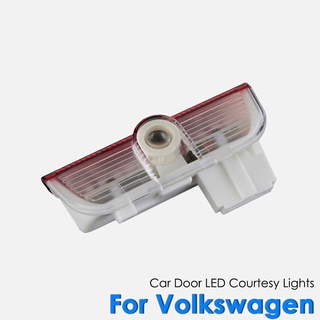 โคมไฟโปรเจคเตอร์ LED ลายโลโก้ Welcome สําหรับติดประตูรถยนต์ Volkswagen VW Passat B7 B8 Jetta A5 Golf CC Tiguan 2 ชิ้น