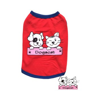 Dogacat เสื้อสุนัข หมา และ เสื้อแมว ตาข่ายสีแดง Dogacat Size1-6