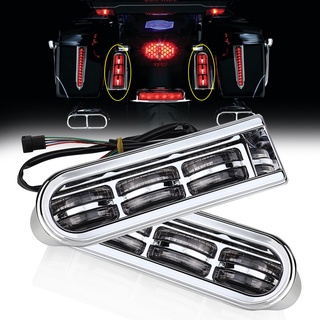 Motorcycle Saddlebag Tail Light LED Filler Inserts Support Run Brake Fender Lamp For Touring FLTRU Road Glide Ultra 2014