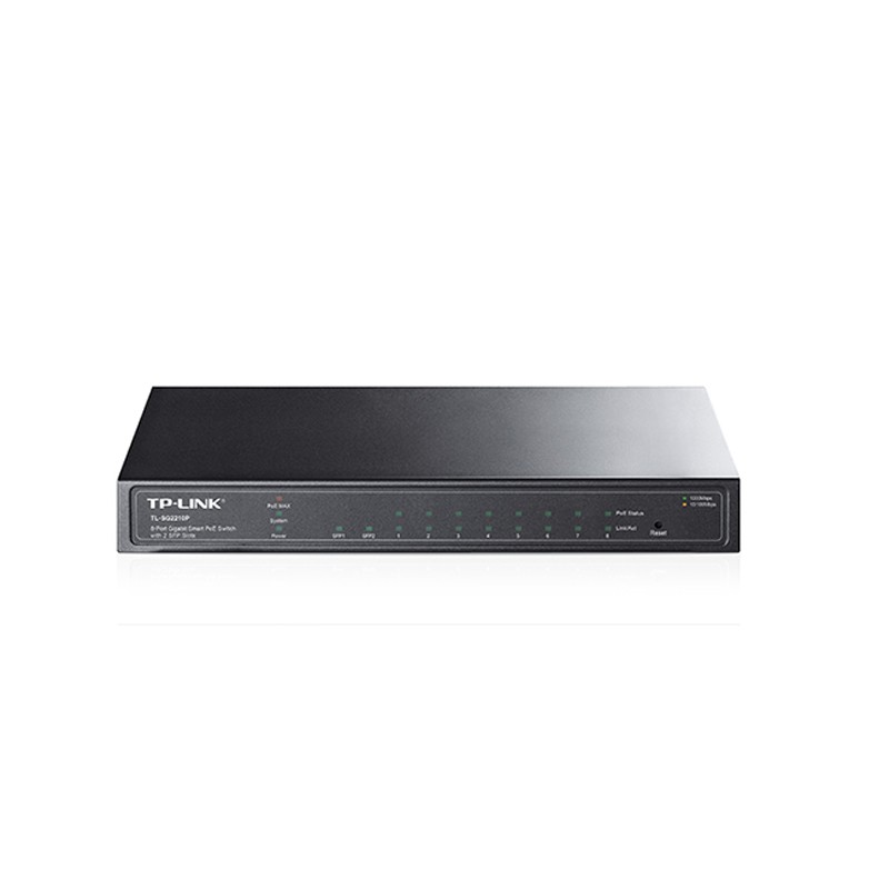 TP-Link TL-SG2210P JetStream 8-Port Gigabit Smart PoE Switch with 2 SFP Slots