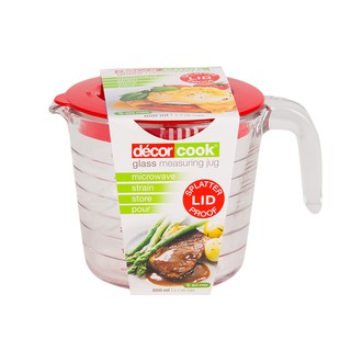 ถ้วยตวง Decor Cook™ Glass Measuring Jug with Lid 650ml