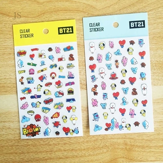 สติ๊กเกอร์ใสลายการ์ตูน Bts Bt21