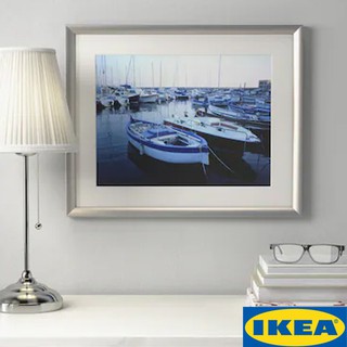 IKEA SILVERHOJDEN กรอบรูปติดผนัง กรอบรูป, สีเงิน ขนาด 40x50 ซม.