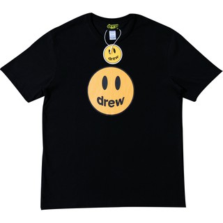 Drewhouse เสื้อยืดแขนสั้นพิมพ์ลายหน้ายิ้มสําหรับผู้ชายและผู้หญิง