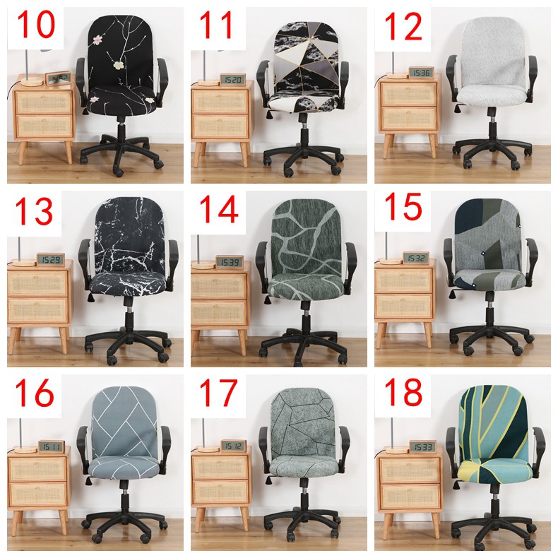 ปลอกคลุมเก้าอี้แบบยืดหยุ่นพิมพ์ลายเรขาคณิตสําหรับตกแต่งบ้าน chair cover - รูปที่ 2