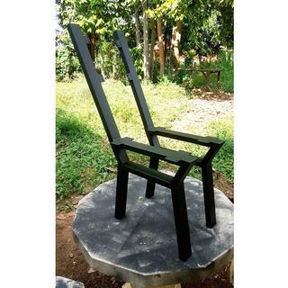 MPT2Wood-Steel ขาเก้าอี้ม้านั่งเหล็ก ขนาด 30x40cm (1คู่)  ทรงหัวโตมีพนักพิง โครงขาโต๊ะเหล็กสีดำ ทำจากเหล็กกัลวาไนท์