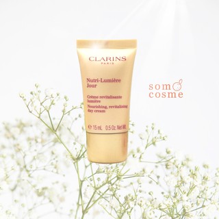 ครีมกลางวัน ผิวเปล่งประกาย Clarins Nutri-Lumiere Nourishing Revitalizing Day Cream 15 ml.