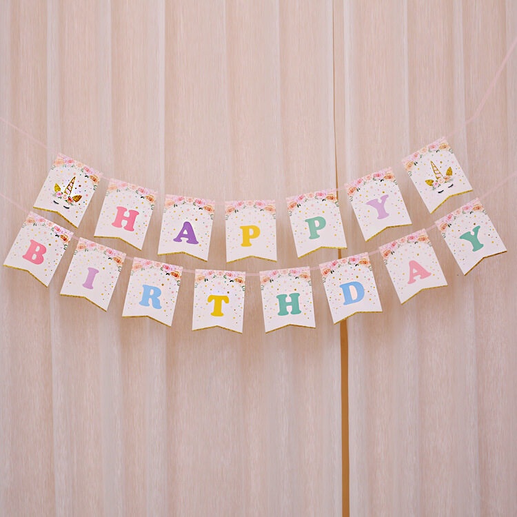 ป้ายธง อักษร วันเกิด HAPPY BIRTHDAY รหัส B067