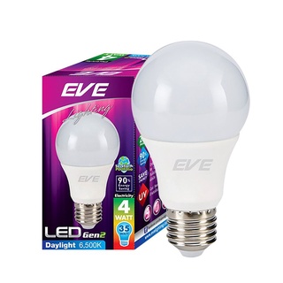 Therichbuyer  หลอดไฟ LED 4 วัตต์ Daylight EVE LIGHTING รุ่น LED A60 GEN2 E27