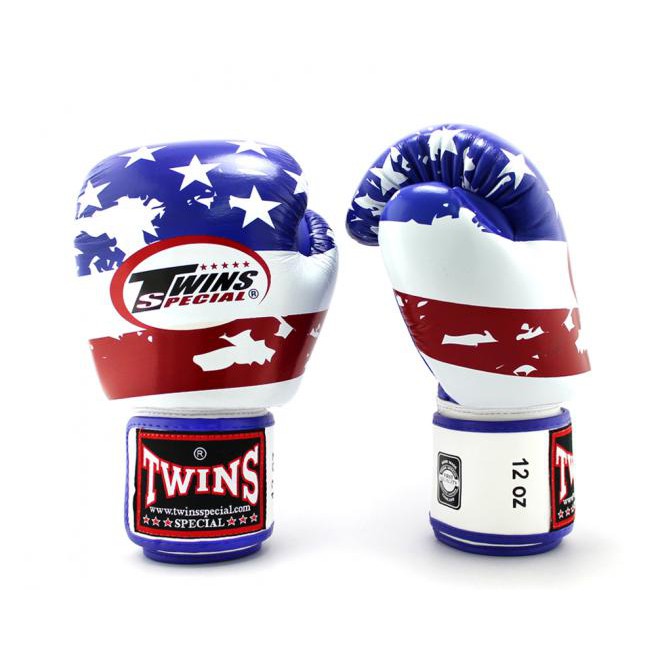 Twins Boxing Gloves Fancy FBGVL3-44US USA Flag Genuine leather Sparring  นวมซ้อมชกทวินส์ ลายธงชาติอเ