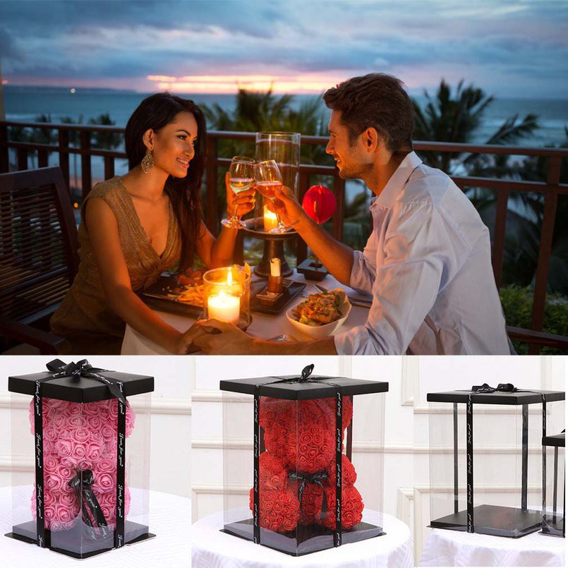 empty gift box for artificial teddy bear