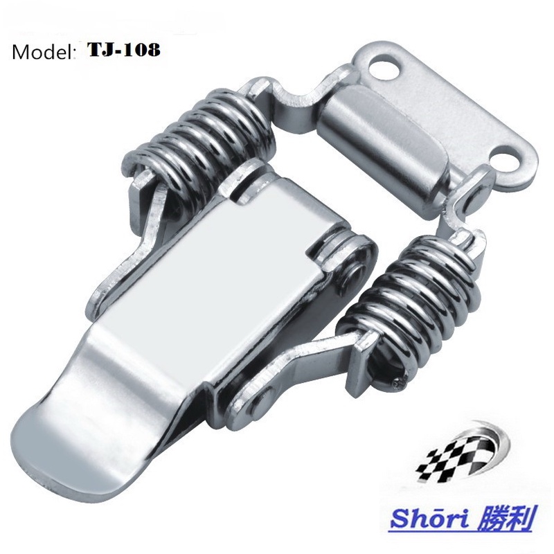 หูล็อคปิ่นโตสปริงคู่ หูปิ่นโต มีสปริง Latch Clip Catch : TJ108 (L5415S) SUS304