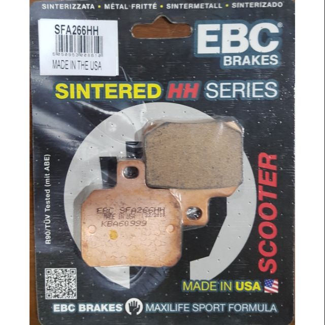 ผ้าเบรค EBC Brakes รุ่น HH sintered  / สำหรับคาลิปเปอร์ Brembo ปักข้าง ปั๊มด้วง รถ scooter ไม่เกิน 300cc.