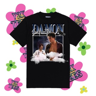 [COD]พร้อมส่ง เสื้อยืดแขนสั้น คอกลม ผ้าฝ้าย 100% พิมพ์ลายกราฟฟิค Damon Saatore 90S หลากสี แฟชั่นฤดูร้อน สําหรับผู้ชายS-5