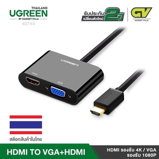 (ลดล้างสต๊อก)UGreen HDMI to VGA+HDMI Converter