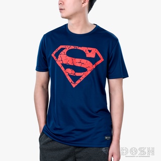 █♬♫♪♩ DOSH:MENST-SHIRTSเสื้อยืดคอกลมแขนสั้นผู้ชาย สีน้ำเงิน ลิขสิทธิ์พิมพ์ลายSUPERMAN  รุ่น FSMT5226-NV