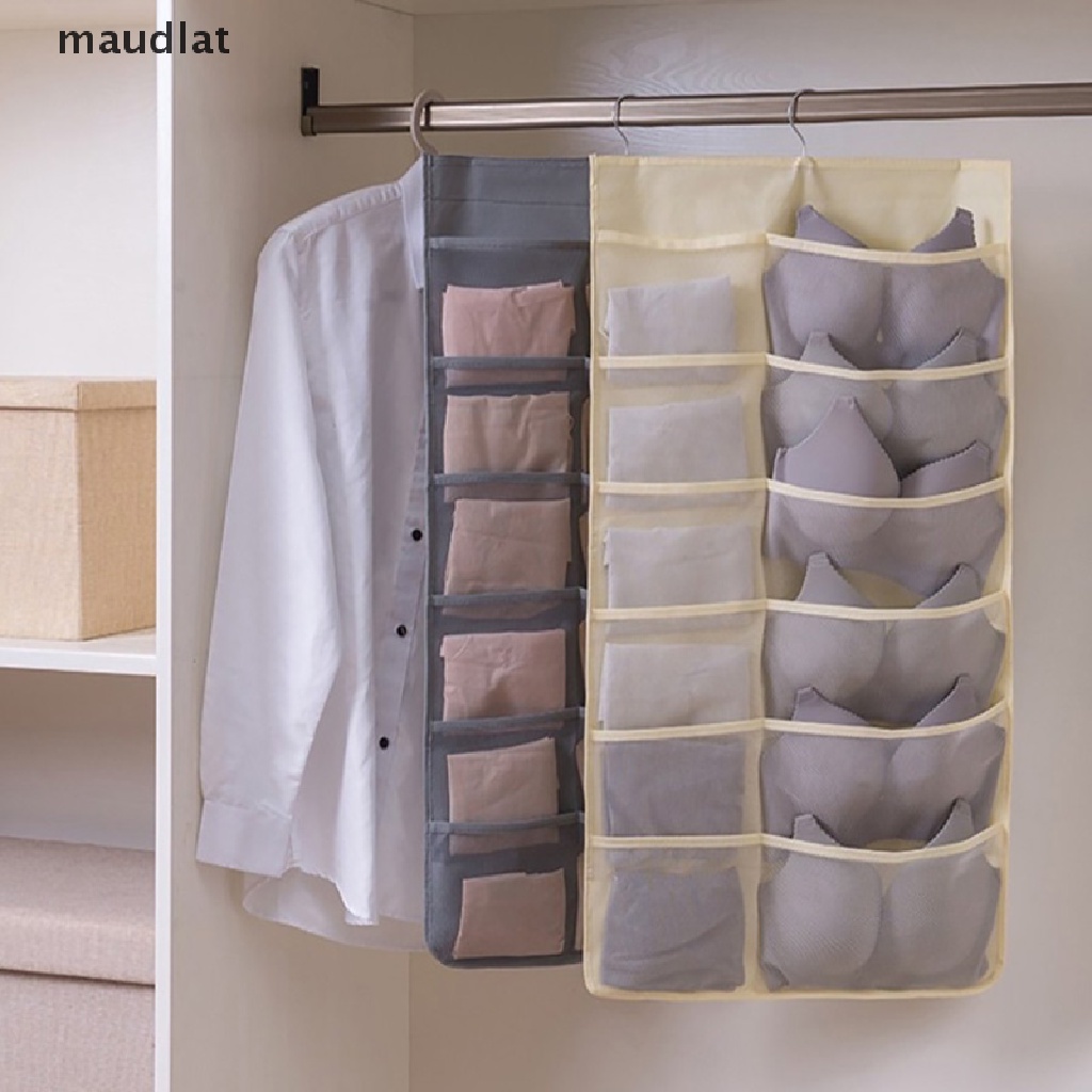 Maud กระเป๋าเก็บชุดชั้นใน แบบสองด้าน พับได้ สําหรับแขวนเสื้อชั้นใน