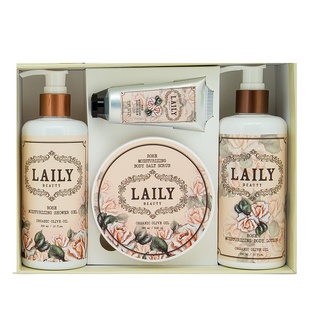 ชุดปรนนิบัติ ฟื้นฟูบำรุงผิว ทุกขั้นตอน กลิ่นกุหลาบ LAILY Rose Moisturizing Gift Set