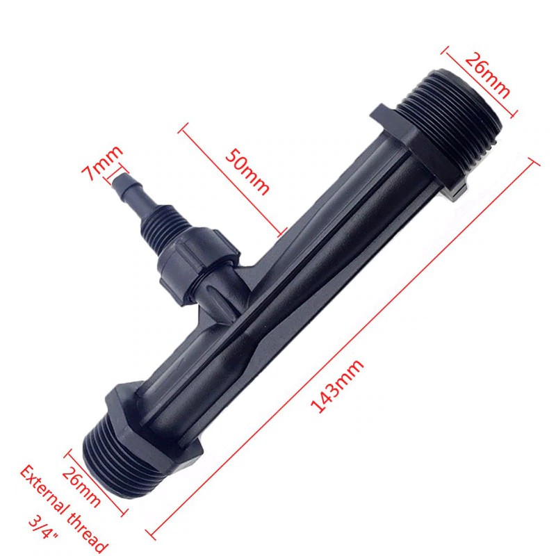 1 ชิ้น 1/2, 3/4, 1,1.5 นิ้วด้าย Venturi ปุ๋ยหัวฉีดอุปกรณ์ชลประทาน - รูปที่ 3