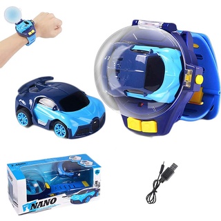 Hot Sales Mini Cartoon RC Small Car Analog Watch Remote Control Cute Infrared Sensing Model Batteryed Toys For Children Gifts