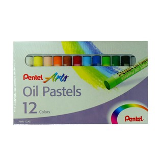 สีชอล์ก 12 สี ตรา Pentel Oil Pastels PHN-12AS