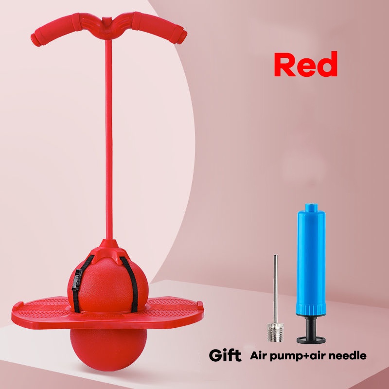 Bouncing Ball with Handle and Pump Kids Bouncy Jumping Ball Toy