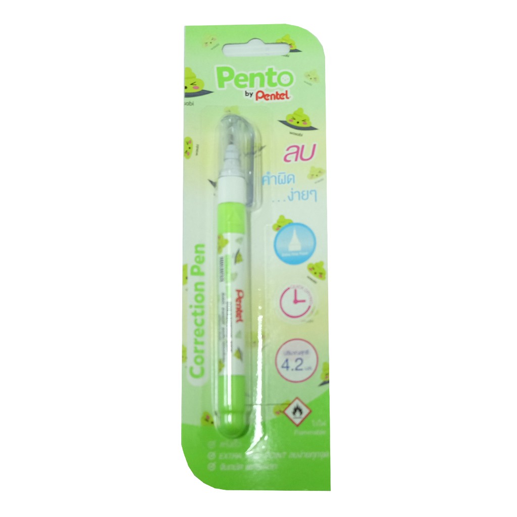 ปากกาลบคำผิด 4.2 ml ZL72-W ตรา Pentel ด้ามคละสี