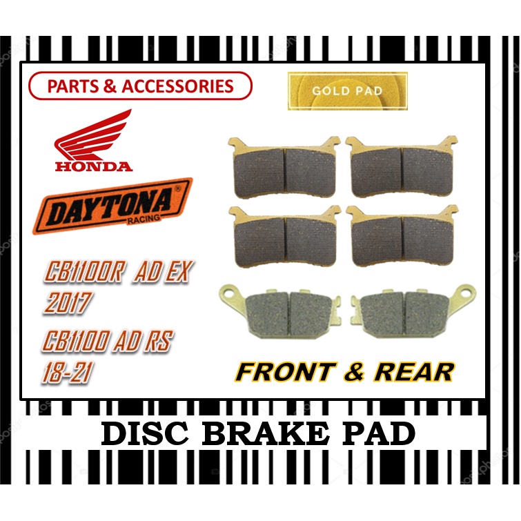 HONDA CB1100 EX 17-21 CB1100 RS 17-20 ผ้าเบรคชุด SUPERBIKE FR0NT & REAR DAYTONA TYPE GOLD