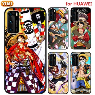 เคส Huawei nova Y90 11 11i 8I P40 P30 P10 4E pro plus โทรศัพท์มือถือลายการ์ตูนวันพีชสําหรับ