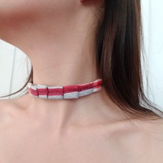 Gingham choker