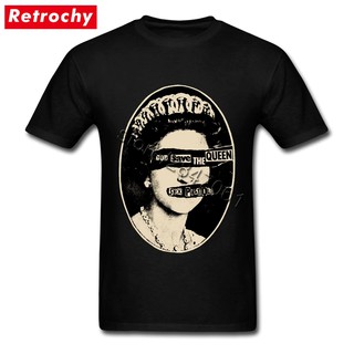 ล่าสุดชาย Band Sex Pistols T Shirt พระเจ้า Save The Queen Tee 80S สไตล์สตรีทสตรีทเสื้อยืด Men