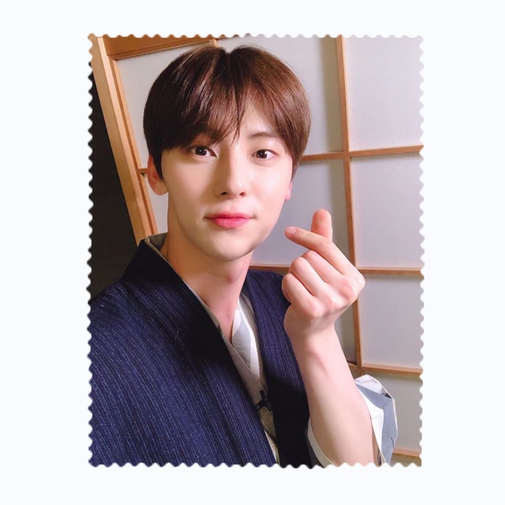 ผ้าเช็ดแว่นตา เช็ดเลนส์ ผ้าไมโครไฟเบอร์ นักร้องเกาหลี K-pop ฮวัง มิน-ฮย็อน Hwang MinHyun wanna one N