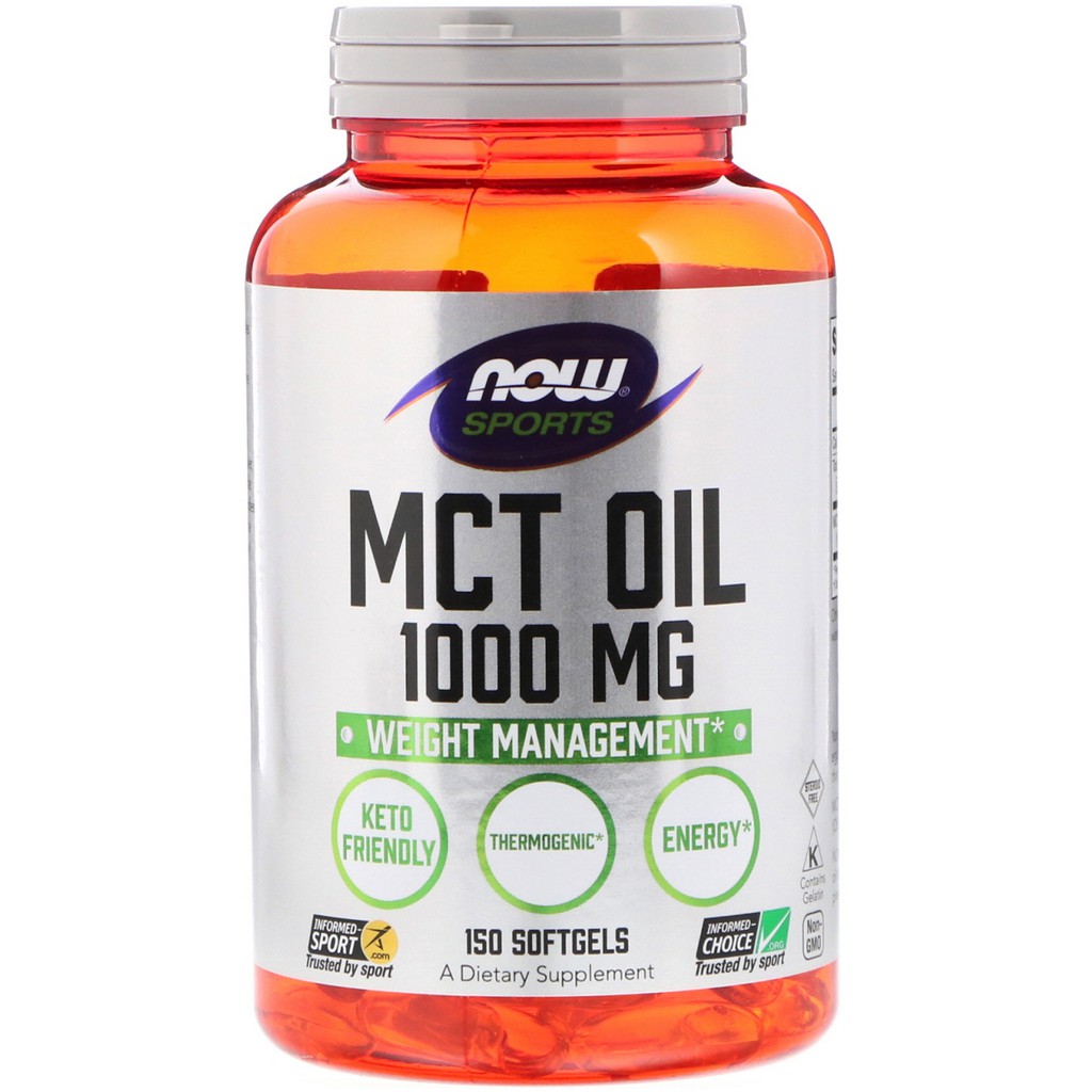 MCT Oil 1000mg Now Sports  🇺🇸 150 softgels 1,000 mg พร้อมส่ง✔️