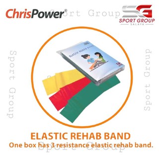 ChrisPower ยางยืด ยางบริหารร่างกาย ELASTIC REHAB BAND 3Pcs/Set X-Light/ Light /Medium