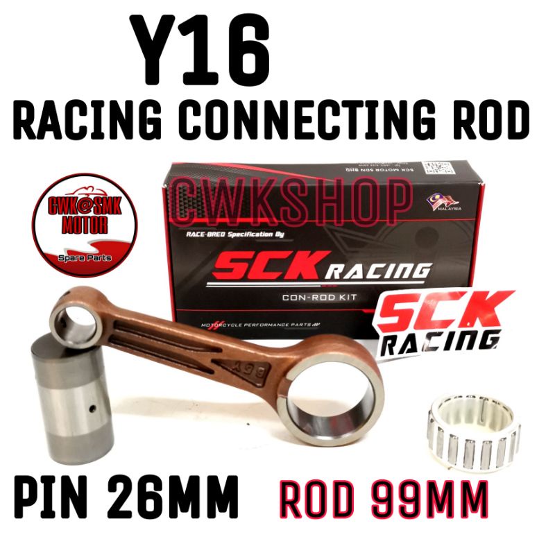 Y16 CONNECTION ROD PIN 26 มม./ROD 99 มม.SCK RACING Y16 CONNECTORING ROD