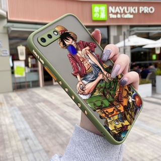 สําหรับ OPPO R15 R15 Pro R17 เคส Tide Luffy การออกแบบใหม่ รูปแบบ บาง ด้าน สี่เหลี่ยม ฝ้า ใส เคสโทรศัพท์แข็ง ป้องกันกล้อง เคสนิ่ม