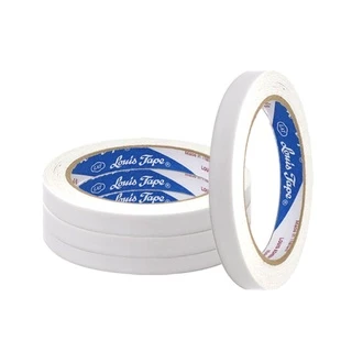 LOUIS TAPE (หลุยส์เทป) เทปกาวสองหน้า 1/2 นิ้ว x 20 หลา (แบบ หน้าบาง)