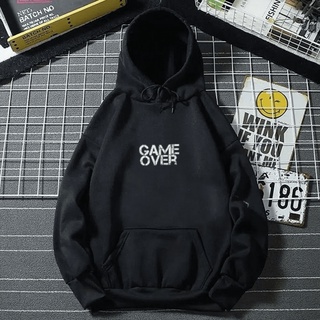 เสื้อกันหนาว มีฮู้ด ลายเกม Over Original Hodie Black Game Over _GS_STORE House