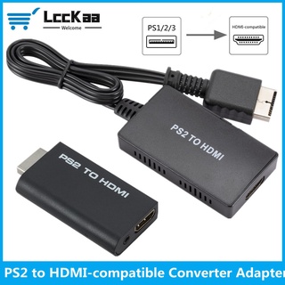 Lcckaa Playstation อะแดปเตอร์แปลงสายเคเบิ้ล HD PS2 เป็น HDMI สําหรับ PS1 2 3 รองรับ HDMI 1080P 720P