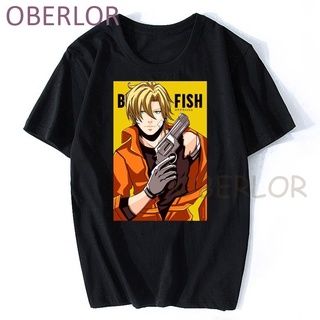 ขายดี!ขายดี เสื้อยืดลําลอง แขนสั้น ทรงหลวม พิมพ์ลายอนิเมะ Banana Fish Cool Ash Lynx Harajuku Ulzzang IBicnn03CPmdoo67S-5