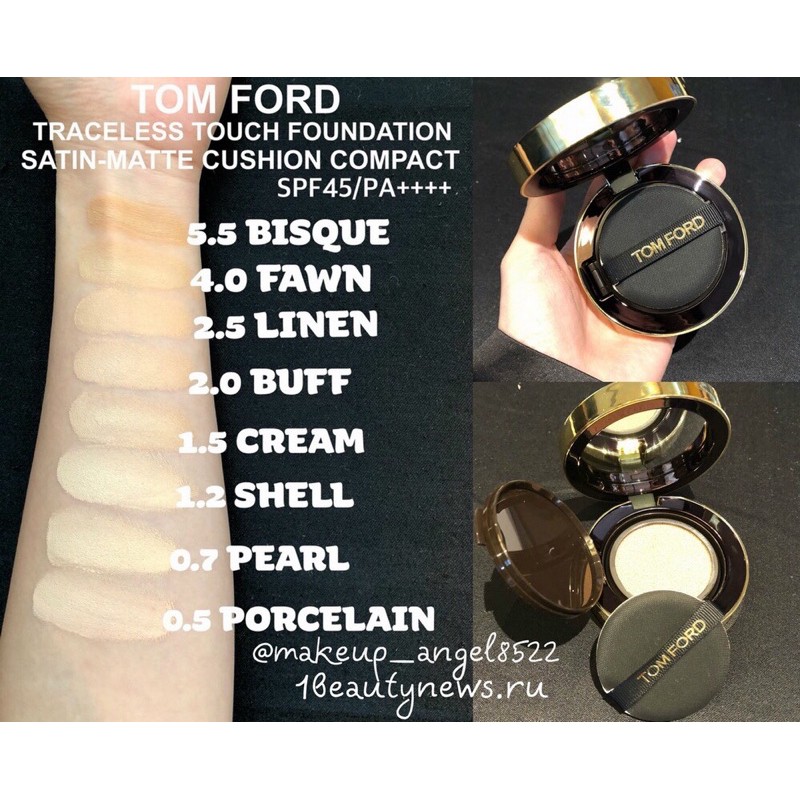 Tom Ford Traceless Touch Foundation Cushion SPF45 PA++++ (REFILL) (12g) |  Shopee Thailand