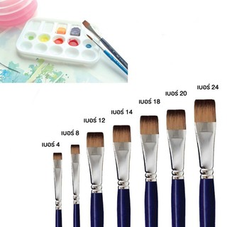 **มี 7 เบอร์** พู่กันหัวแบน Flat Brush พู่กันสีน้ำ i-Paint  (sakura)