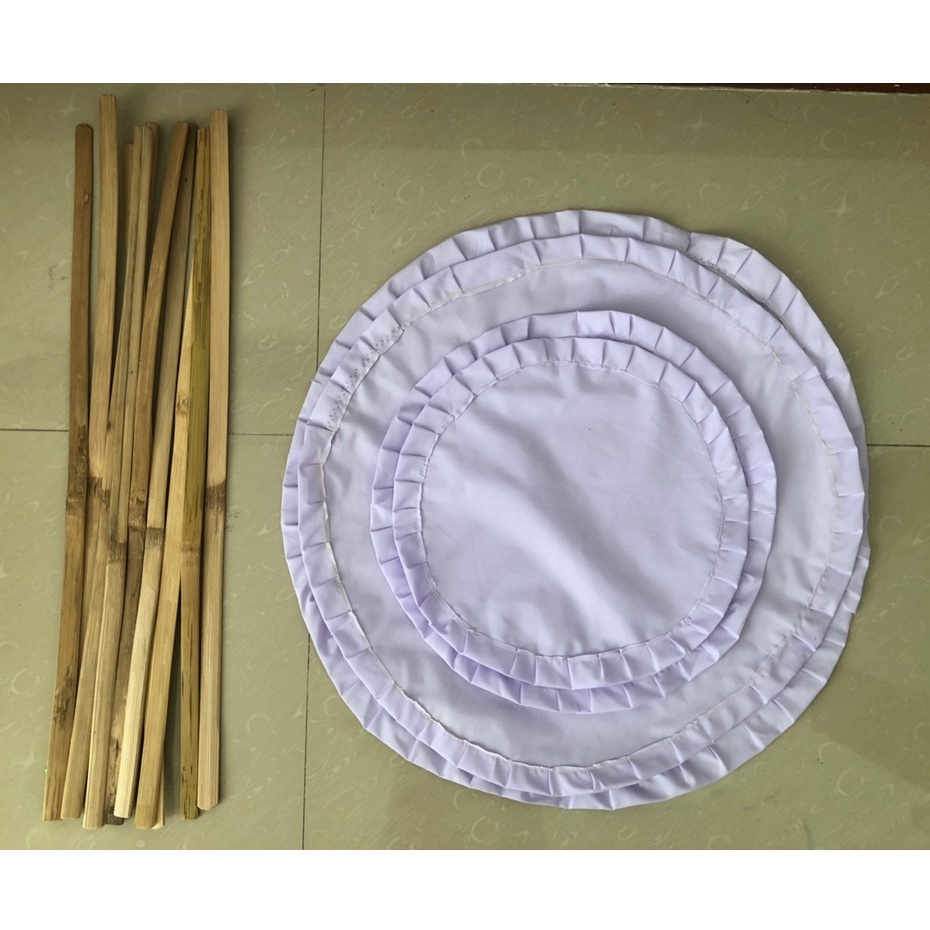 ไม้พาย ผ้าขาว (สำหรับหม้อทำขนมปากหม้อ รุ่นช่างผลิต) ขนาดผ้า S37/M42/L50/XL56 ซม.