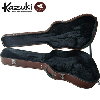 Kazuki® DC013 เคสกีตาร์โปร่ง 41 นิ้ว (Brown) ผิวหนังเทียม ด้านในบุกำมะหยี่  มีช่องเก็บของและกุญแจล็อคเคส