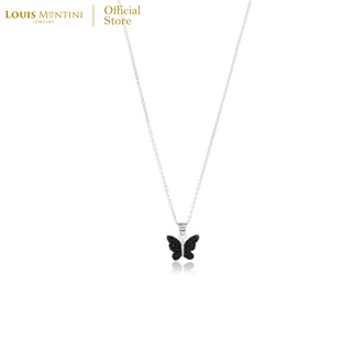 Louis Montini (Jewelry) Sterling Silver 925 Necklace สร้อยคอเงินแท้ 92.5% สร้อยคอผู้หญิง รูปผีเสื้อ LJNC04