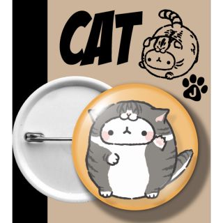 เข็มกลัด แมว อ้วน น่ารัก NEKO CAT J