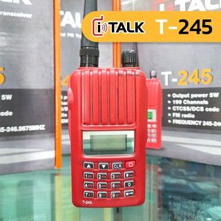 วิทยุสื่อสาร i-Talk รุ่น T-245 เครื่อง 5 วัตต์ พร้อมอุปกรณ์ครบกล่อง