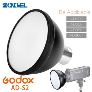 Godox AD200 ฝาครอบสะท้อนแสง AD-S2 พร้อมตัวกระจายแสง แบบนิ่ม สําหรับ Godox AD200 AD180 AD360 AD360II