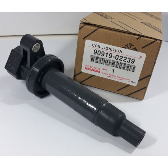 คอยล์จุดระเบิด ALTIS VVTI แท้ห้าง ปี03-07 / เครื่อง 1ZZFE / 3ZZFE  (Made in Japan) Part No.90919-022